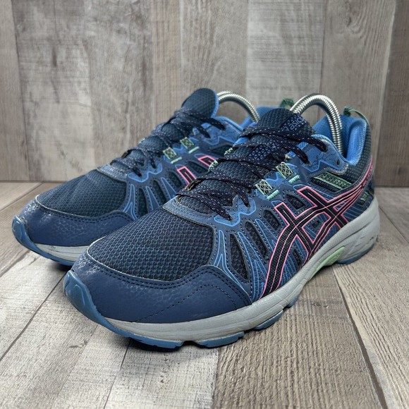 Asics GEL-Venture 7 Peacoat Women's Running Shoes Blue Pink Size 10 1012A476 - Picture 1 of 16